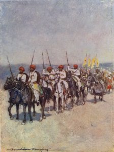 Spear-bearers from Cutch by Mortimer Ludington Menpes